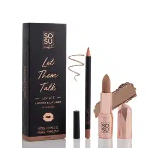 Sosu Let Them Talk Lip Kit Satin Finish Nude Collection