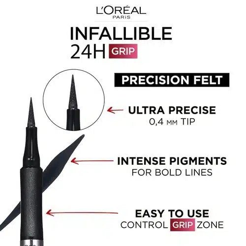 L’Oreal Paris Infallible Grip Precision Felt Eye Liner - 02 Brown - Image 4